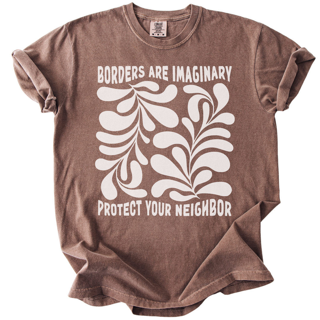 Borders Are Imaginary Abstract Tee