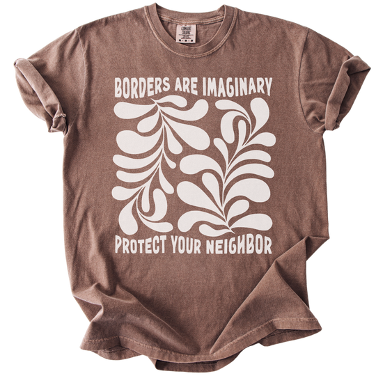 Borders Are Imaginary Abstract Tee