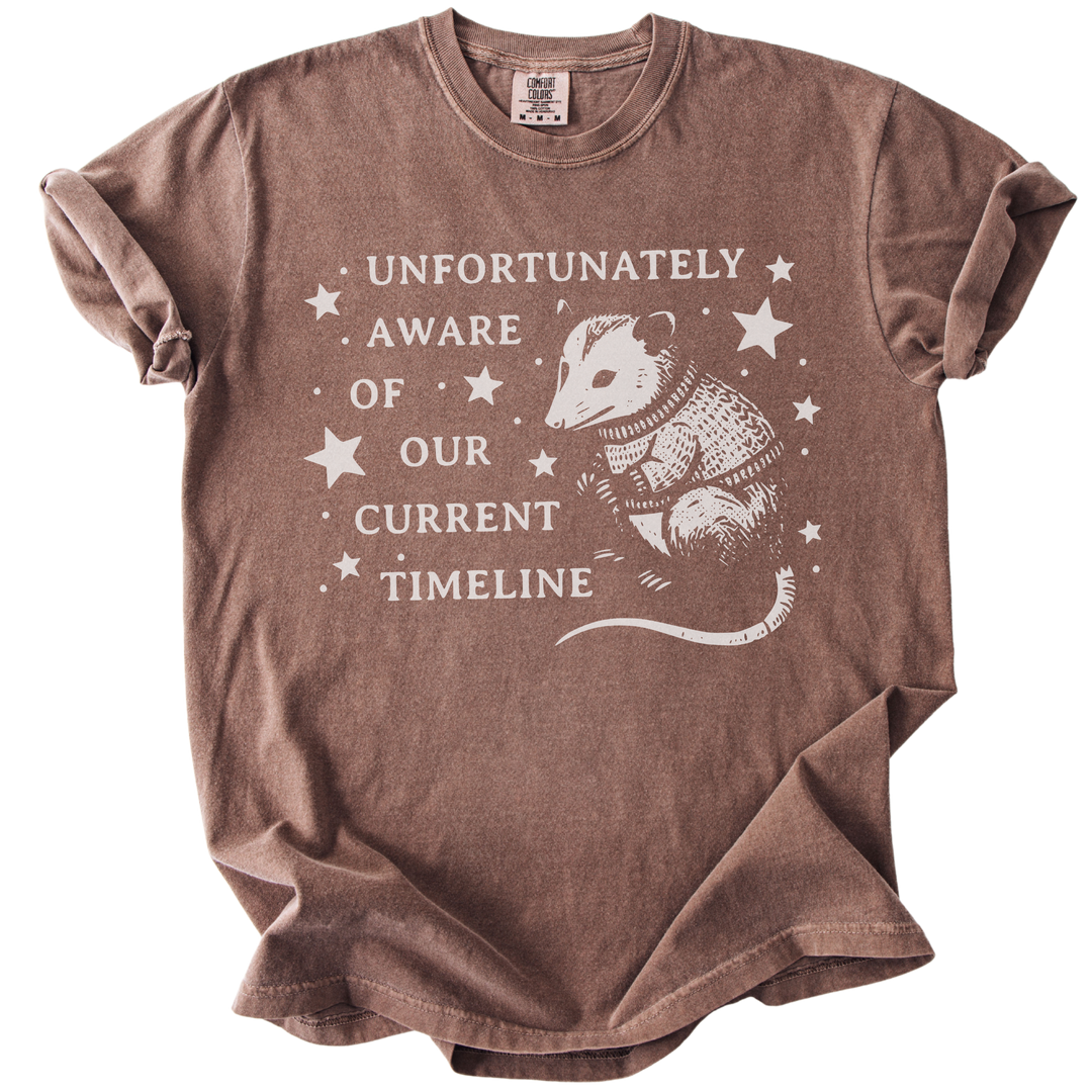 Unfortunately Aware of Our Current Timeline Tee
