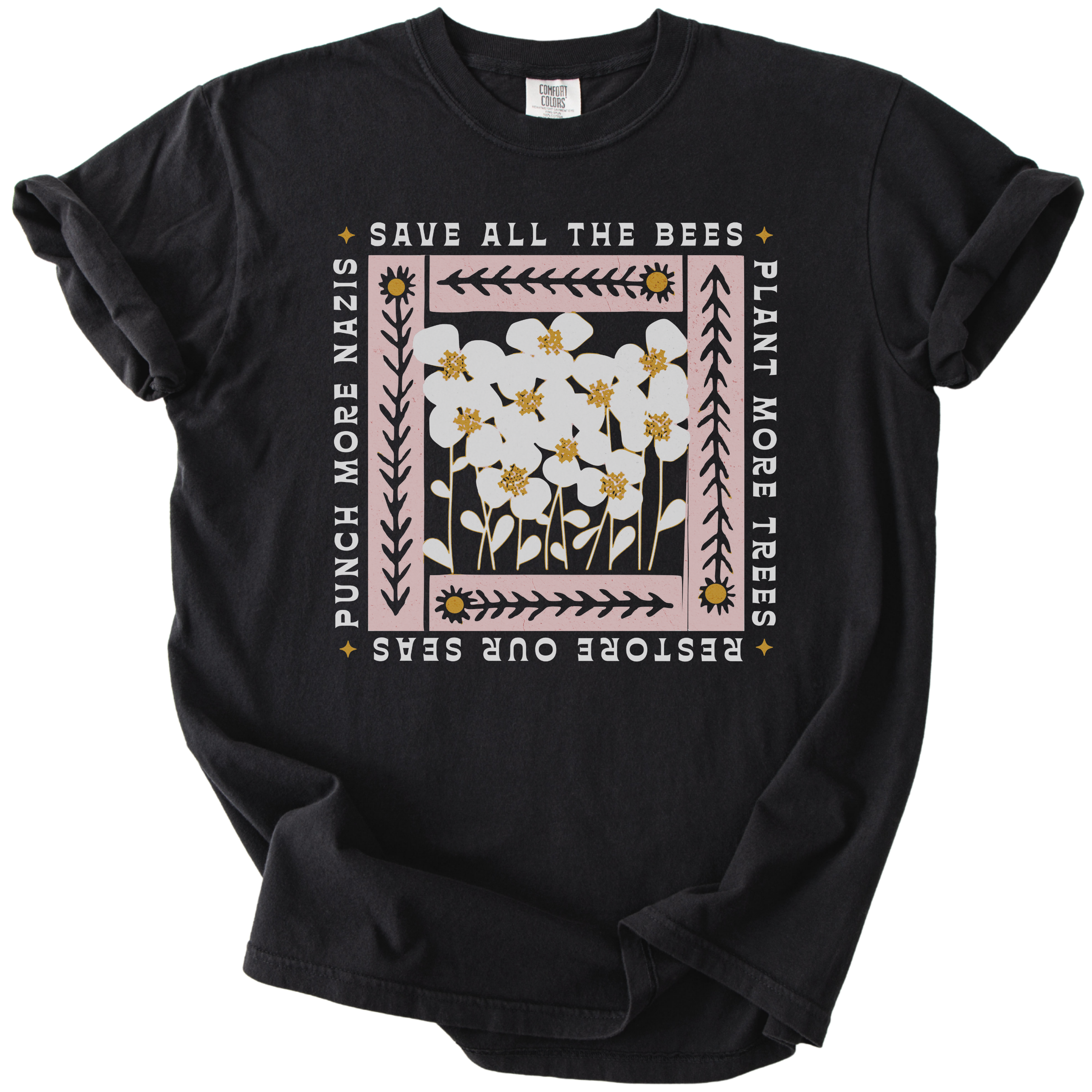 Save All The Bees Punch More Nazis Tee