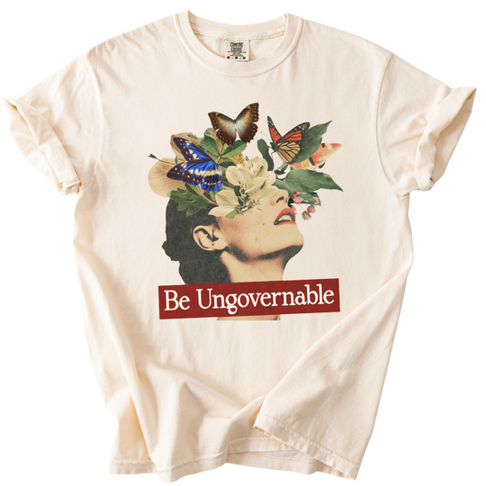 Be Ungovernable Butterfly Collage Tee