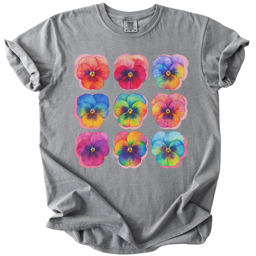 Rainbow Pride Pansies Tee