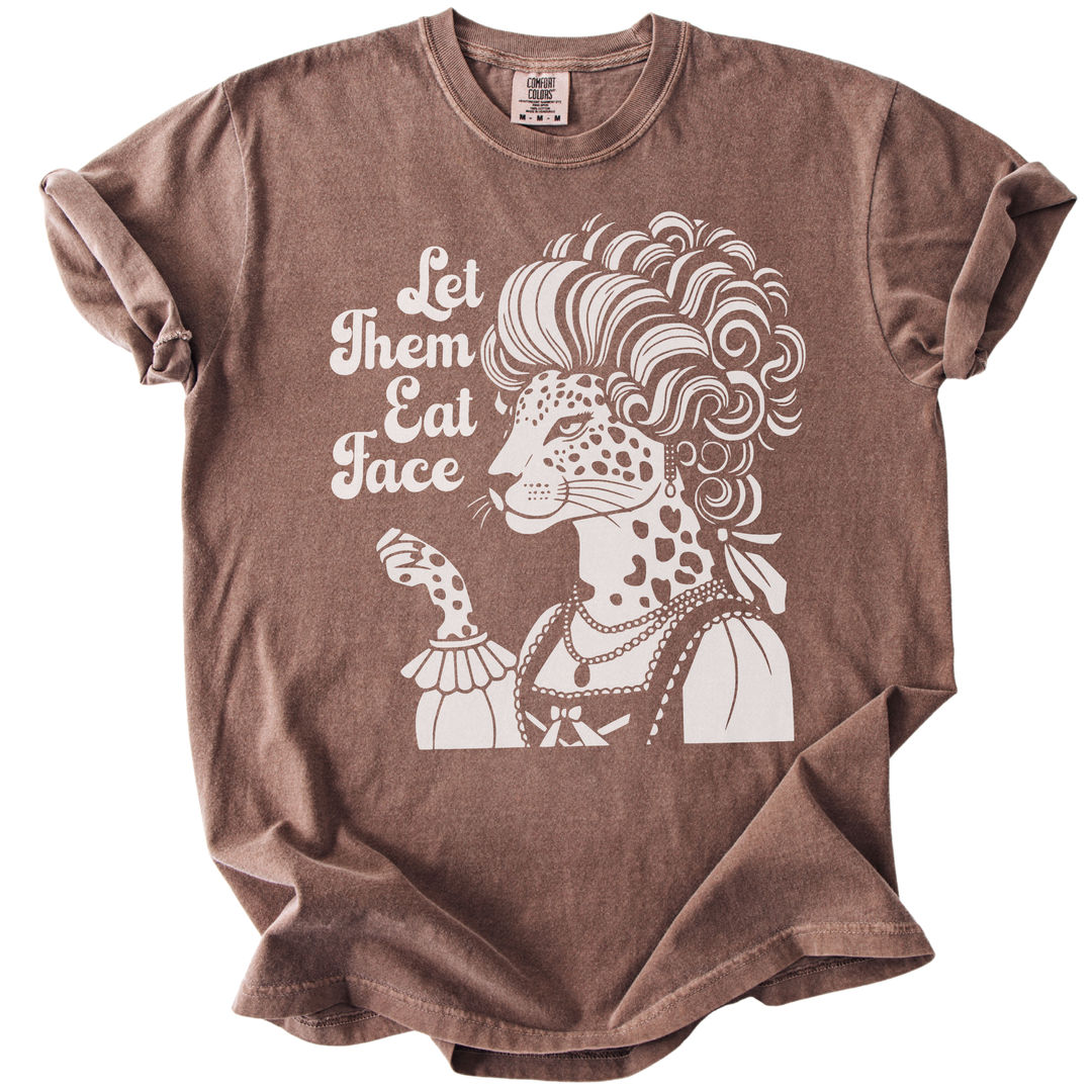 Let Them Eat Face Leopard Tee