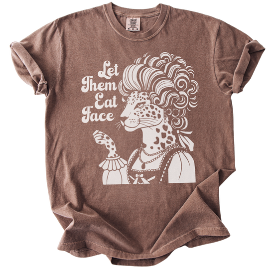 Let Them Eat Face Leopard Tee