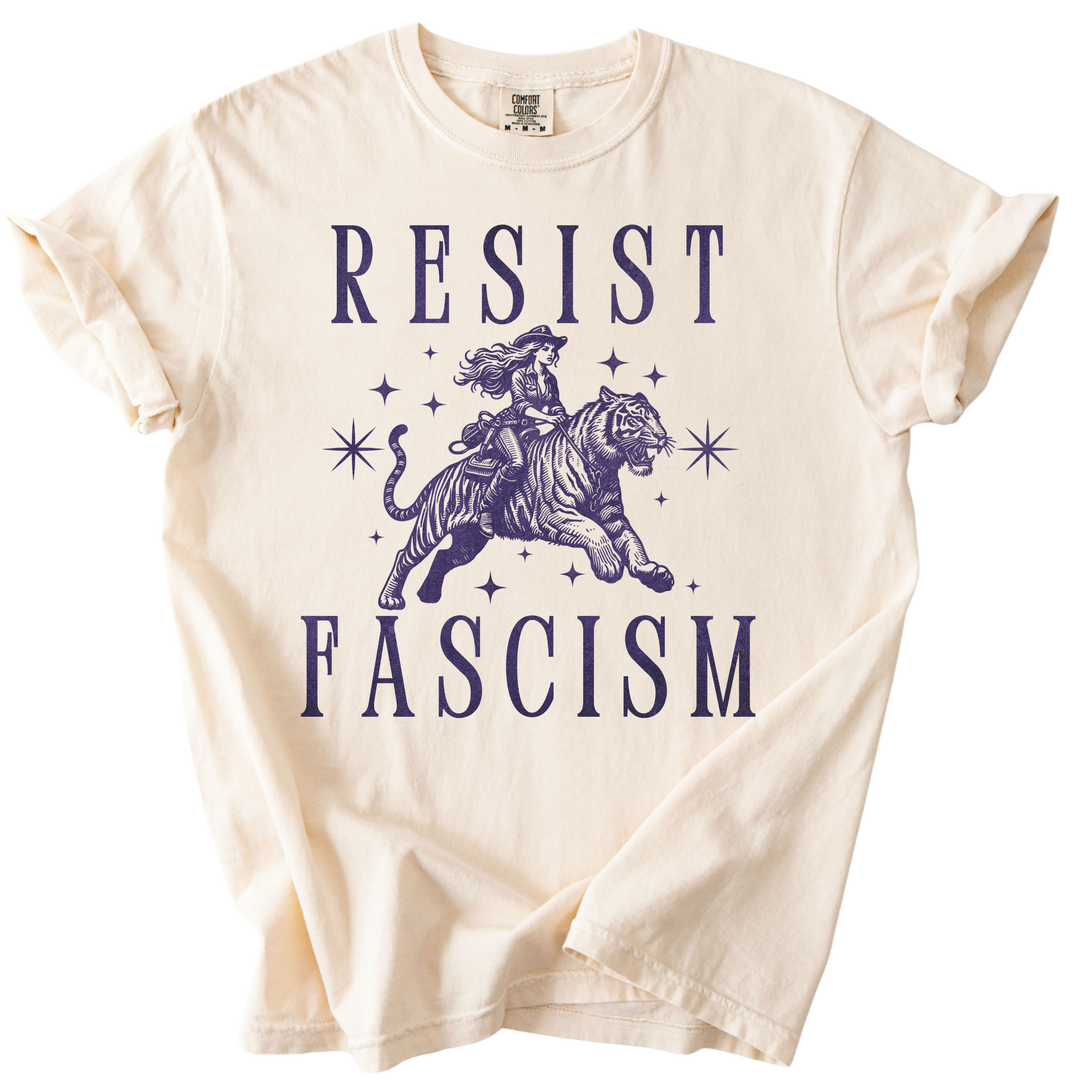 Resist Fascism Cowgirl Tee