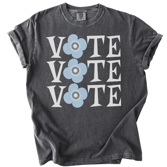 Retro Vote Blue Flower Tee