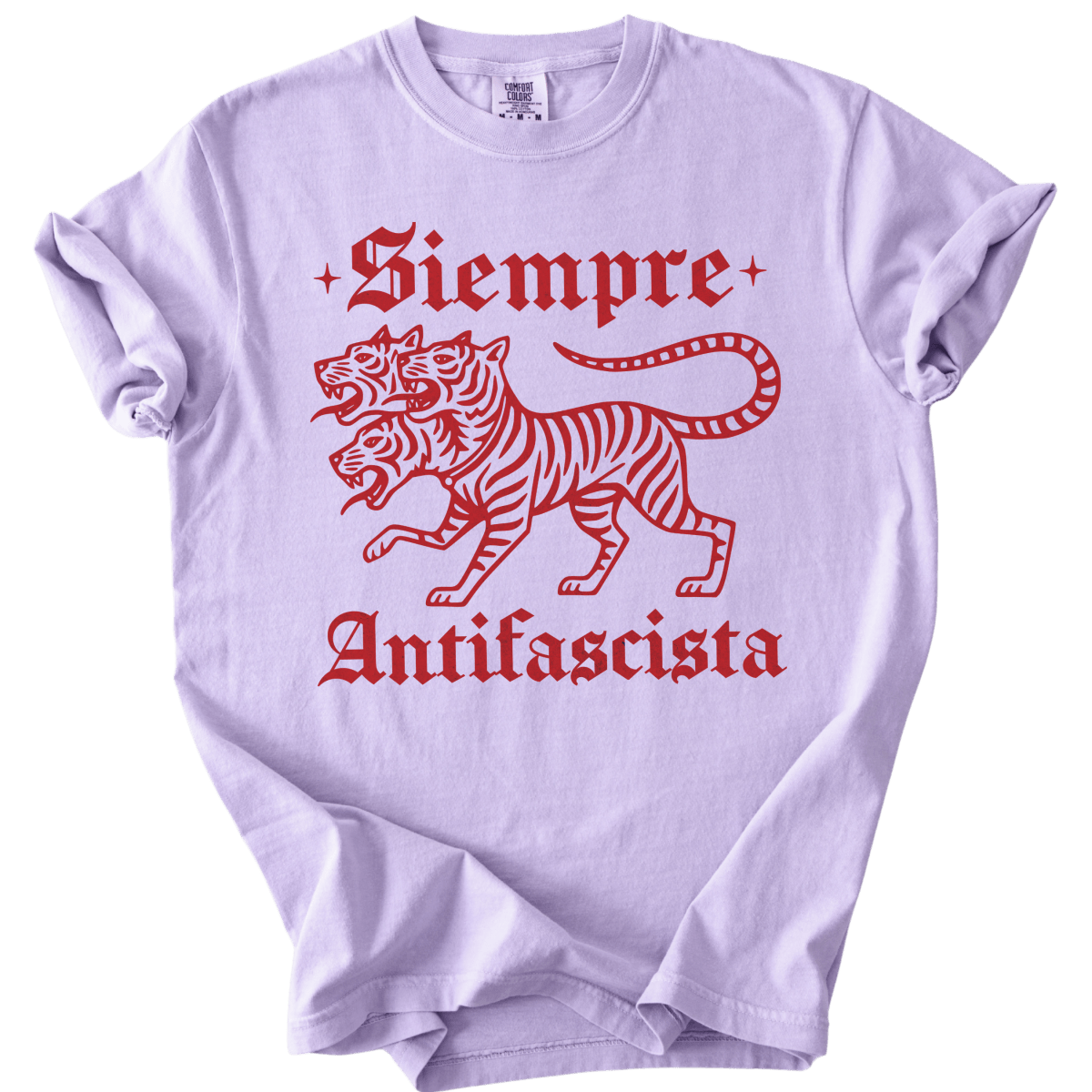 3 Headed Tiger Siempre Antifascista Tee - The Rogue Petal Co. - T-Shirt