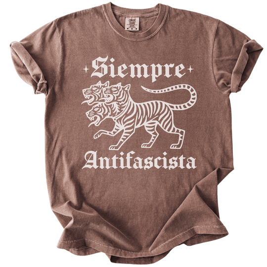 3 Headed Tiger Siempre Antifascista Tee - The Rogue Petal Co. - T-Shirt