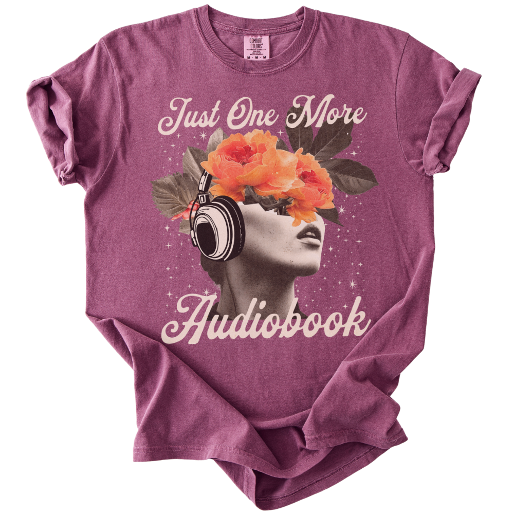 Just One More Audiobook Collage Tee