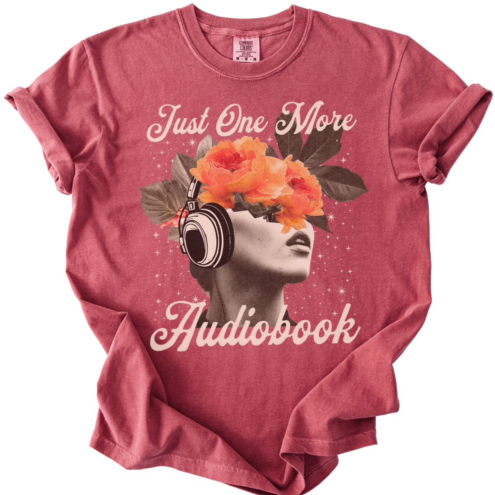 Just One More Audiobook Collage Tee