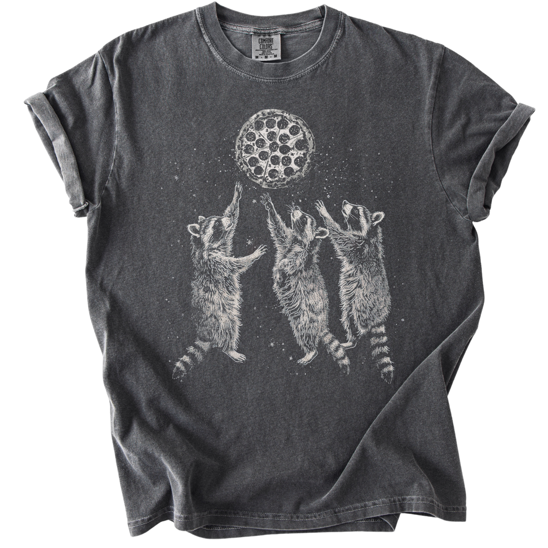 Raccoons &amp; A Pizza Moon Tee
