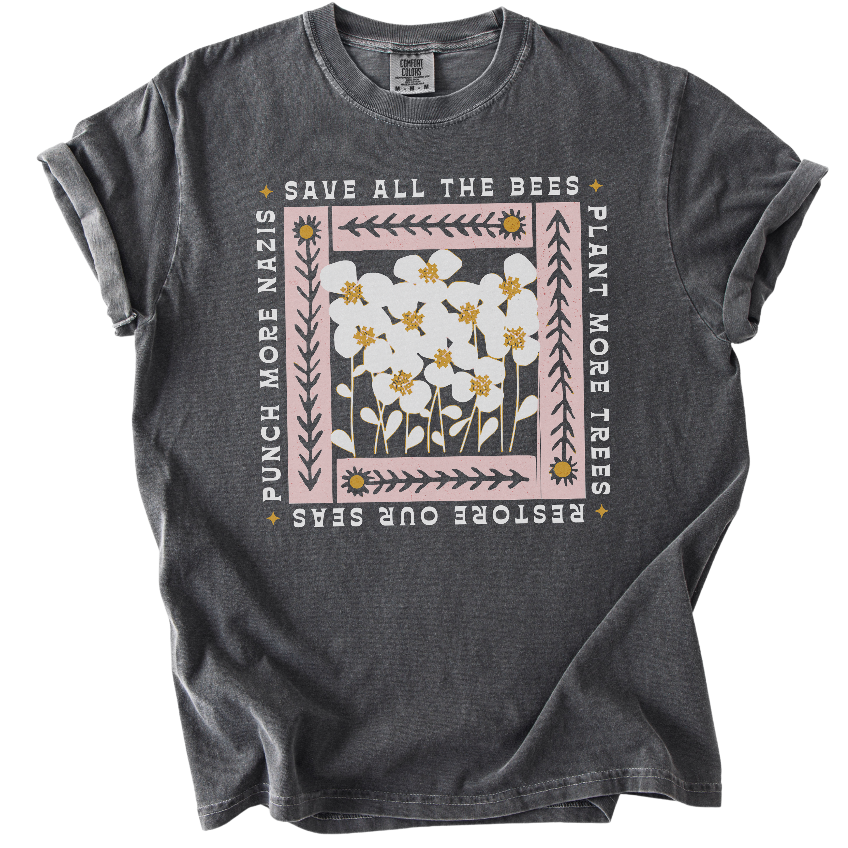 Save All The Bees Punch More Nazis Tee