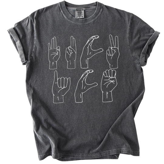 ASL Letters Fuck ICE Tee