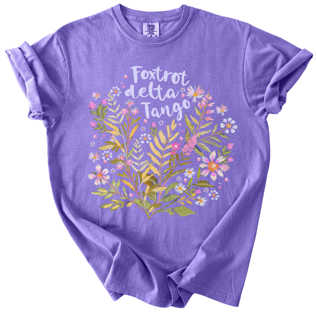 Floral Foxtrot Delta Tango Tee