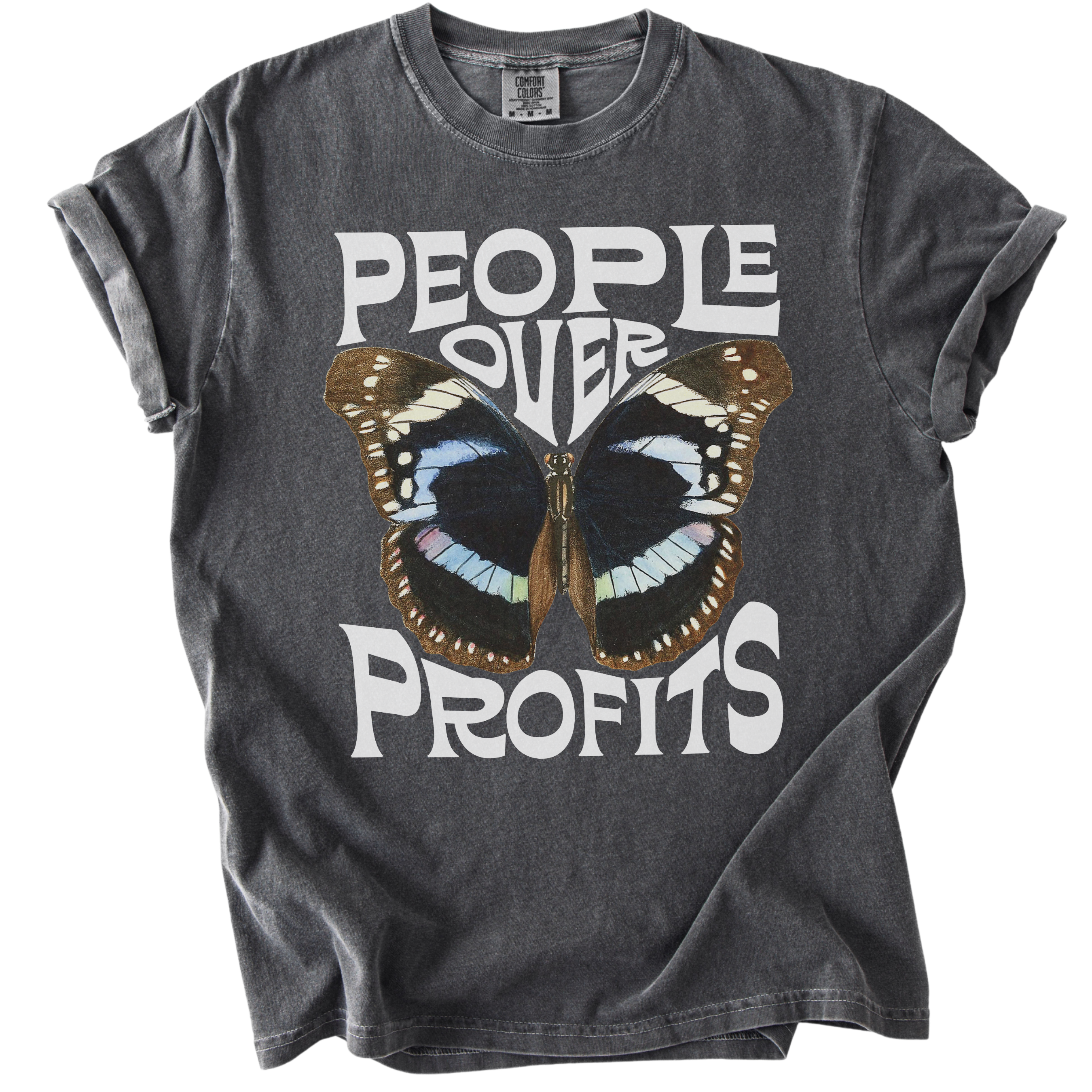 People Over Profits Butterfly Tee