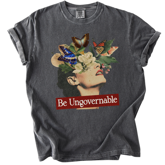 Be Ungovernable Butterfly Collage Tee