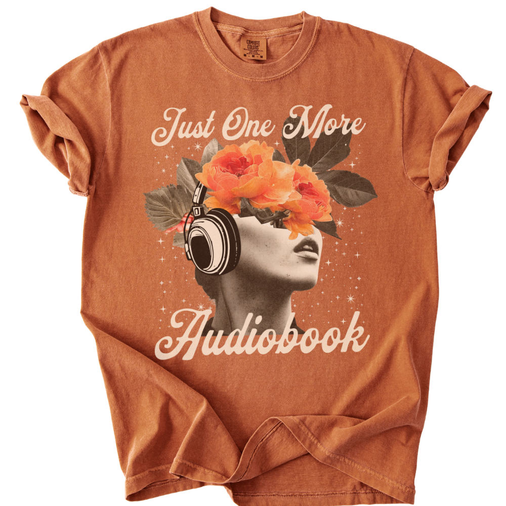 Just One More Audiobook Collage Tee