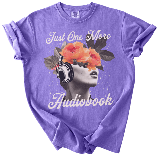 Just One More Audiobook Collage Tee