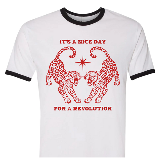 Nice Day For A Revolution Ringer Tee