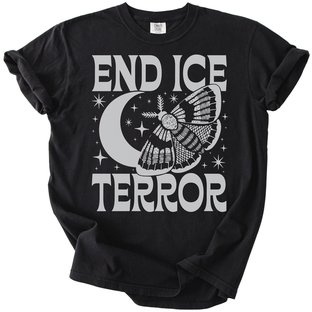 End ICE Terror Moth Moon Tee