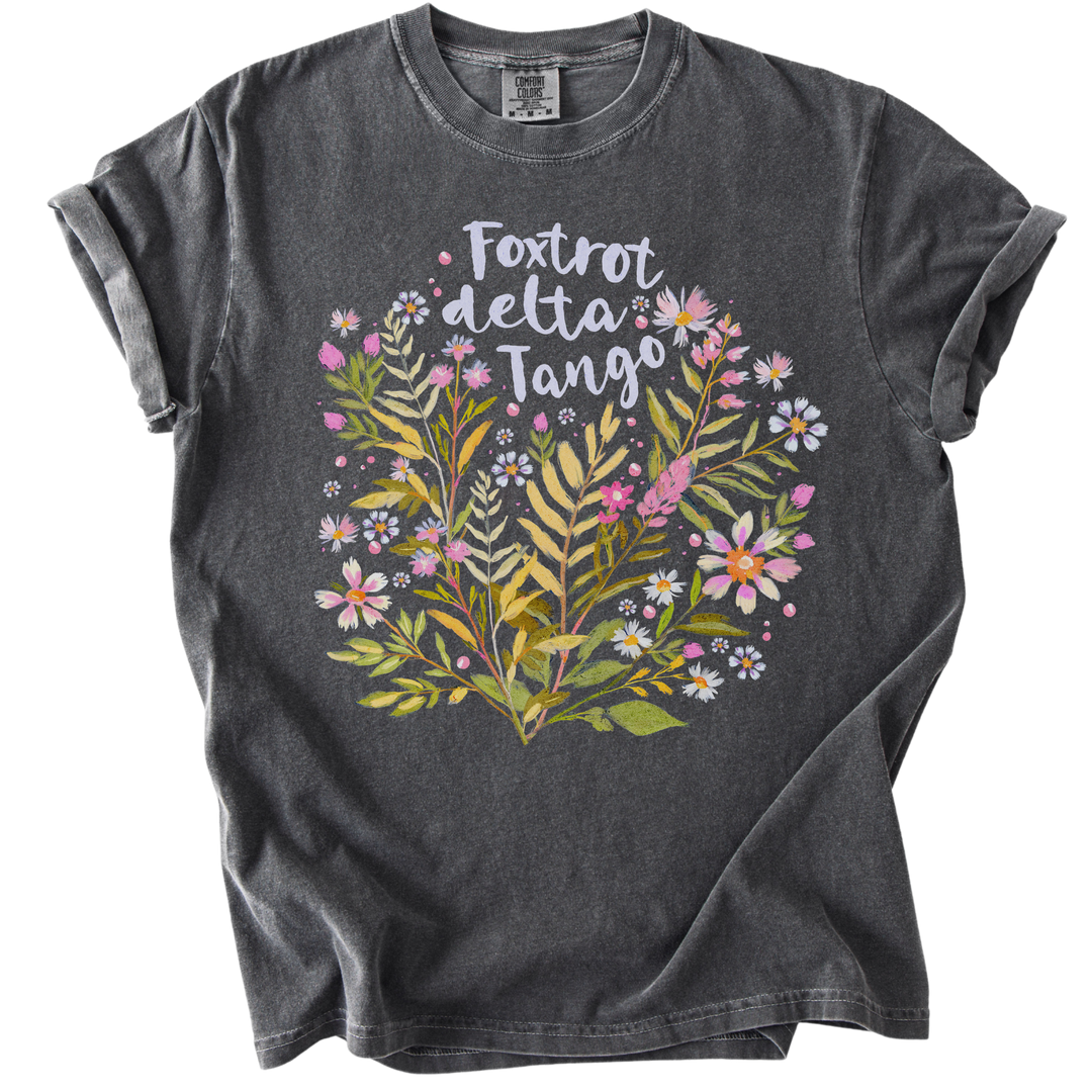 Floral Foxtrot Delta Tango Tee