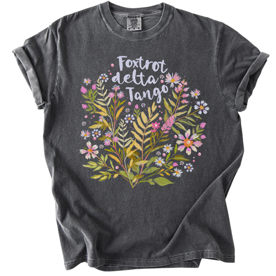 Floral Foxtrot Delta Tango Tee