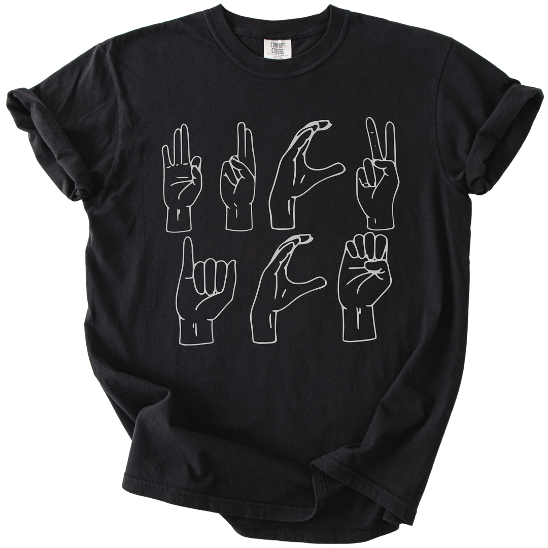 ASL Letters Fuck ICE Tee