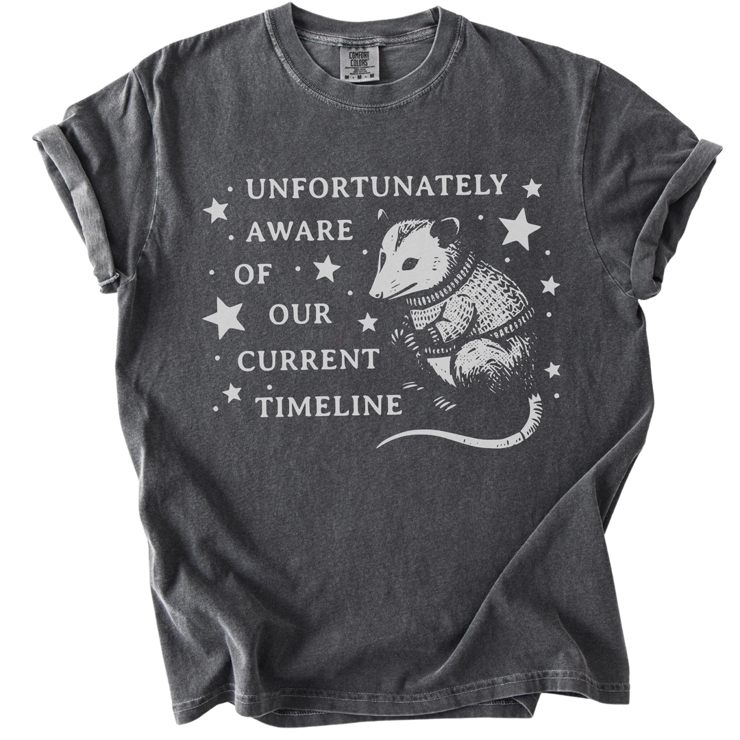 Unfortunately Aware of Our Current Timeline Tee