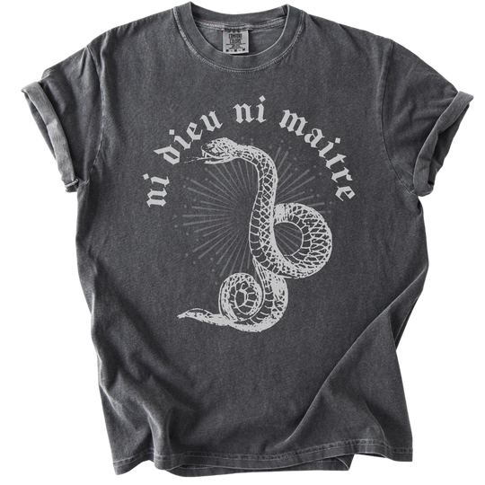 Ni Dieu Ni Maitre Snake Tee
