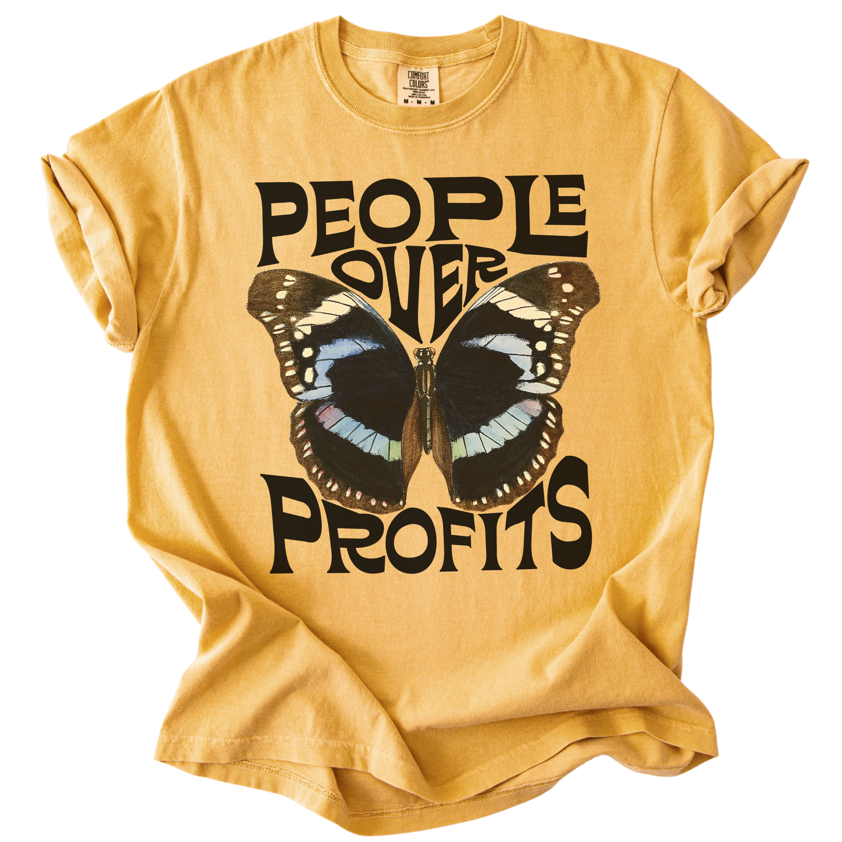People Over Profits Butterfly Tee