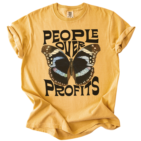 People Over Profits Butterfly Tee