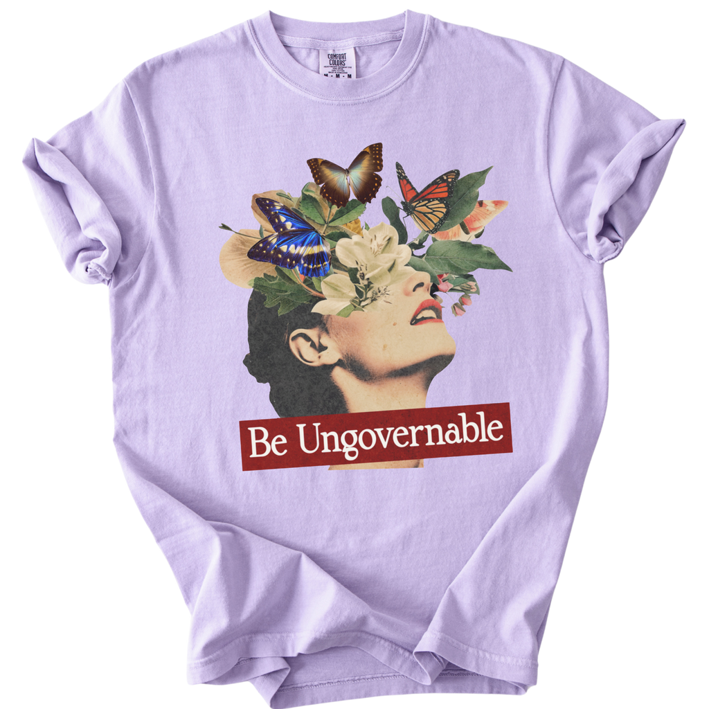 Be Ungovernable Butterfly Collage Tee