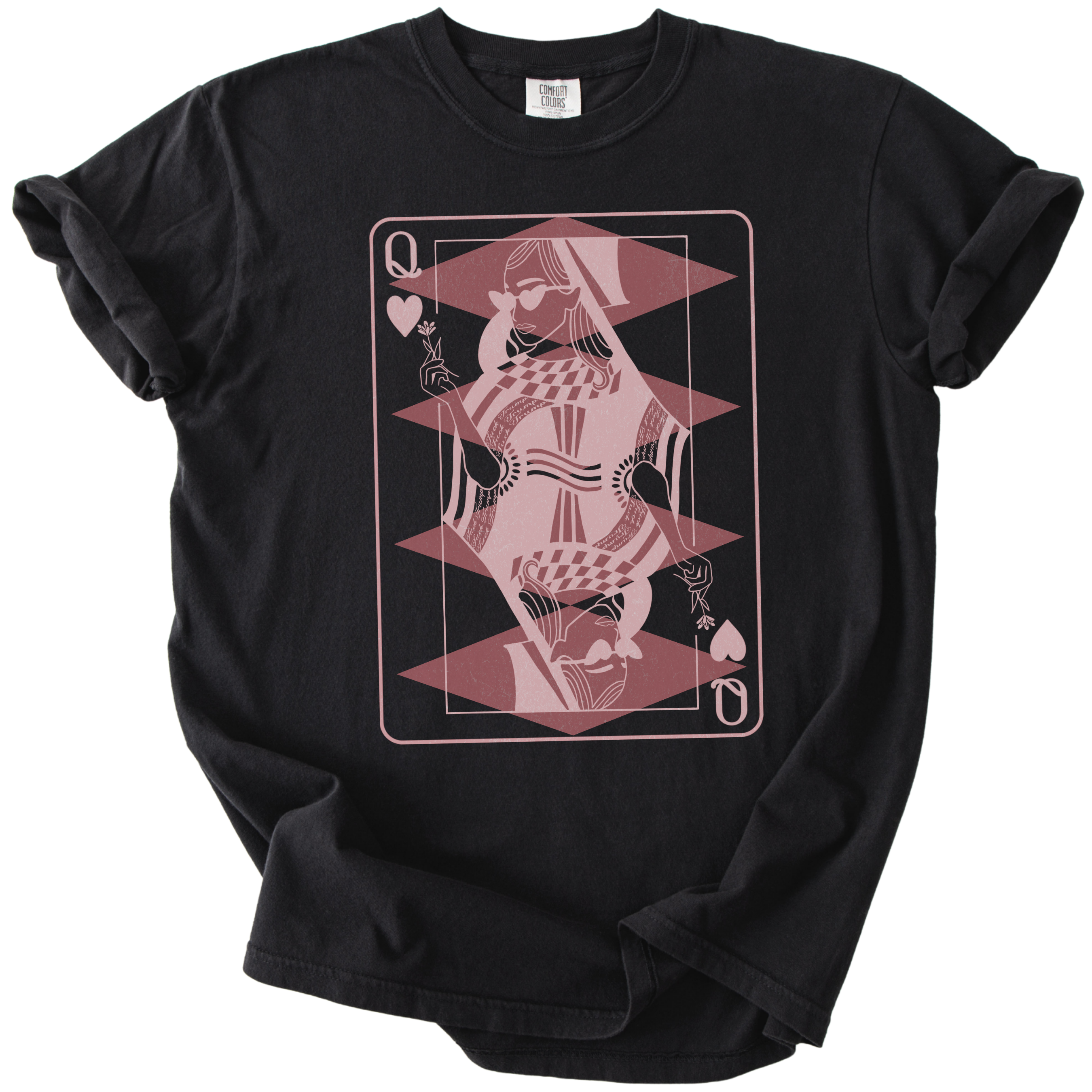 Subtle Fuck Trump Queen of Hearts Tee