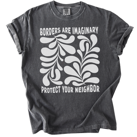 Borders Are Imaginary Abstract Tee