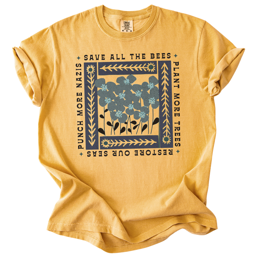 Save All The Bees Punch More Nazis Tee