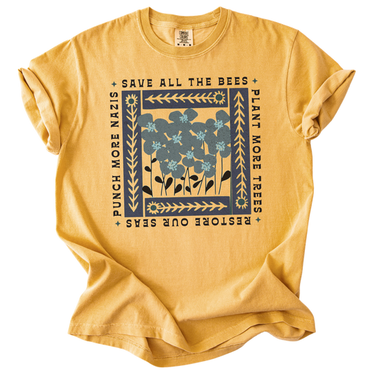 Save All The Bees Punch More Nazis Tee
