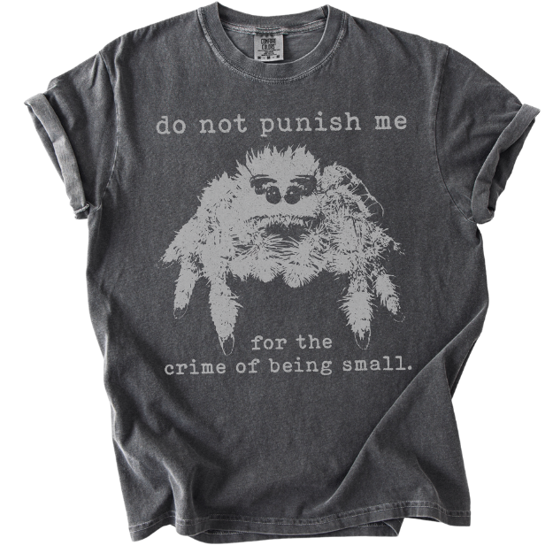 The Crime of Being Small Spider Tee