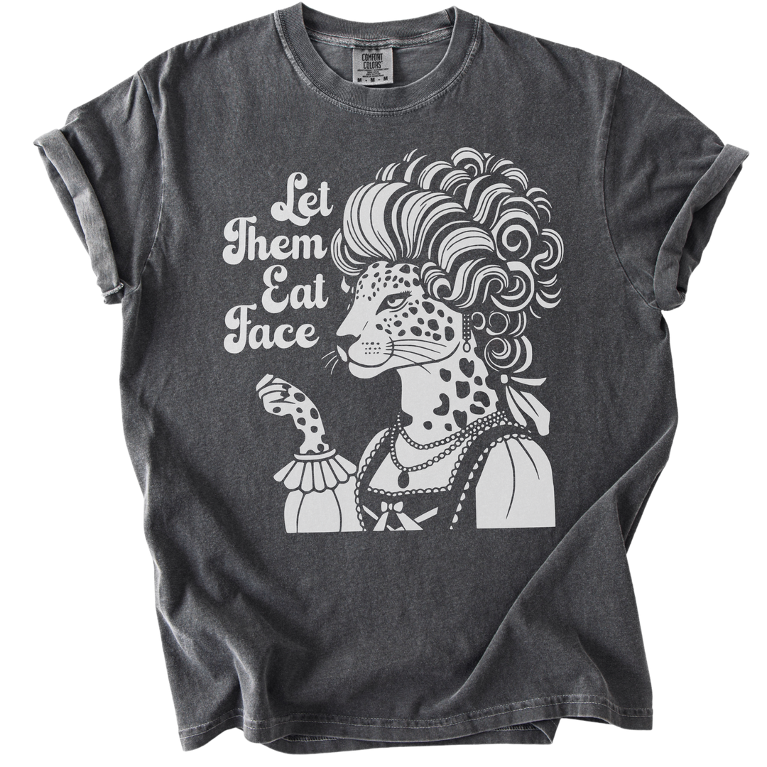 Let Them Eat Face Leopard Tee