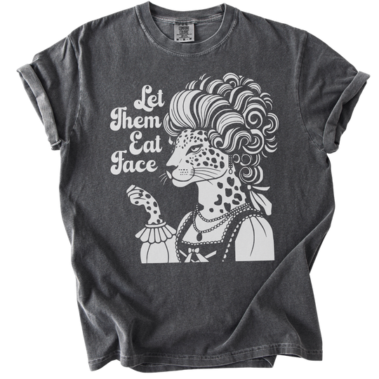 Let Them Eat Face Leopard Tee