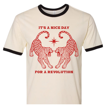 Nice Day For A Revolution Ringer Tee