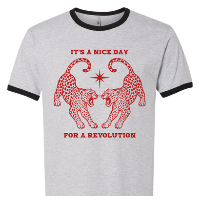 Nice Day For A Revolution Ringer Tee