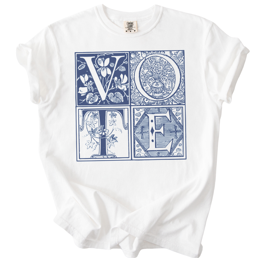 Vintage Blockletter Vote Tee