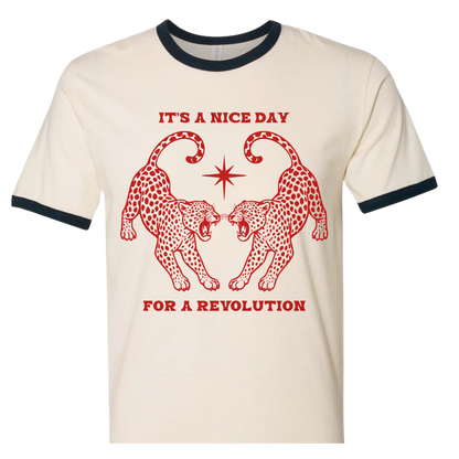 Nice Day For A Revolution Ringer Tee