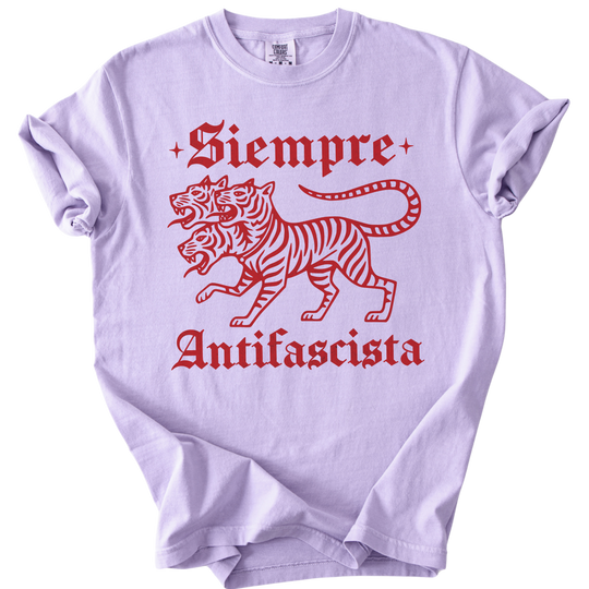 3 Headed Tiger Siempre Antifascista Tee