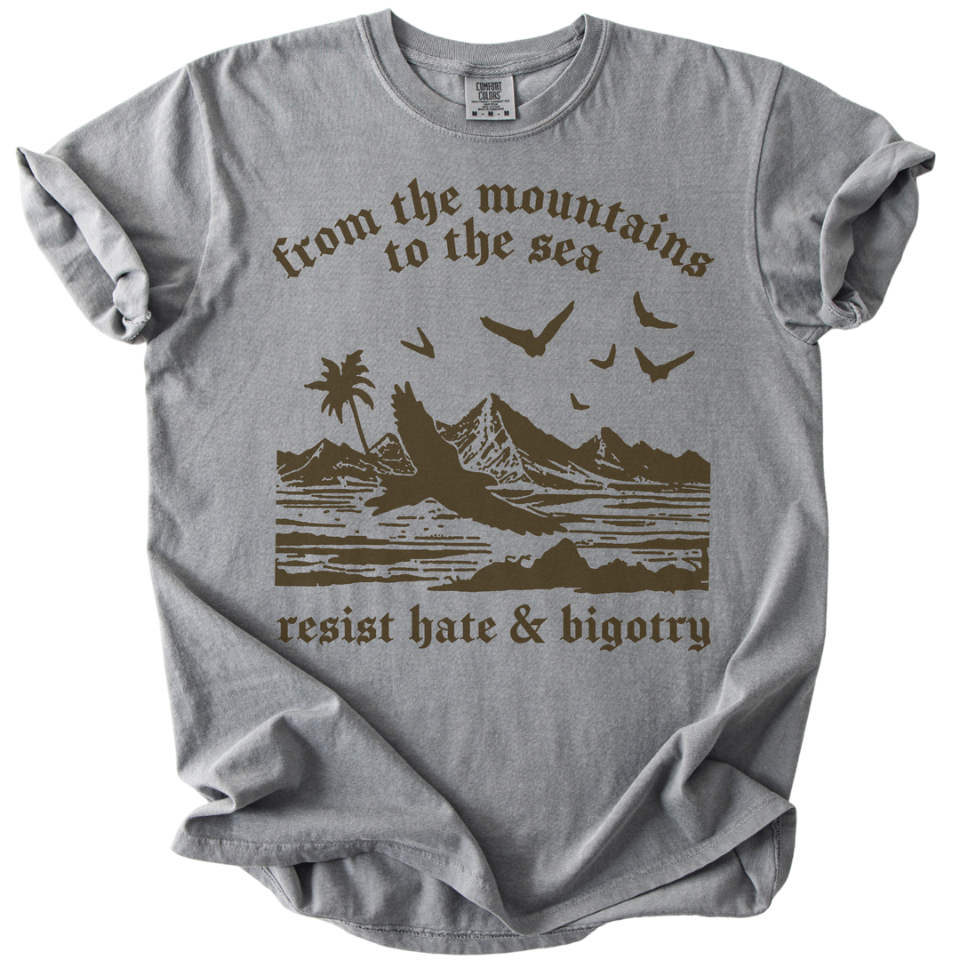 From The Mountains to The Sea Resist Hate &amp; Bigotry Tee