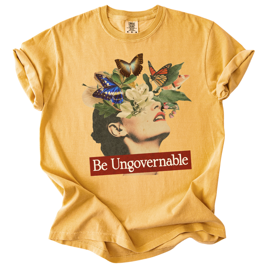 Be Ungovernable Butterfly Collage Tee