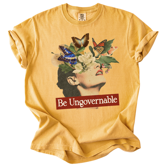 Be Ungovernable Butterfly Collage Tee