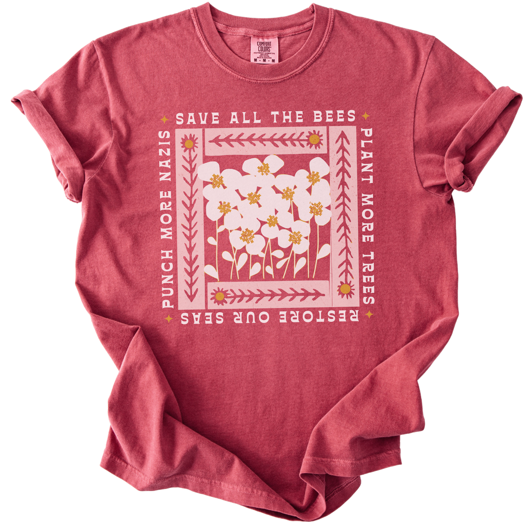 Save All The Bees Punch More Nazis Tee