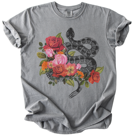 Vintage Floral Snake Tee