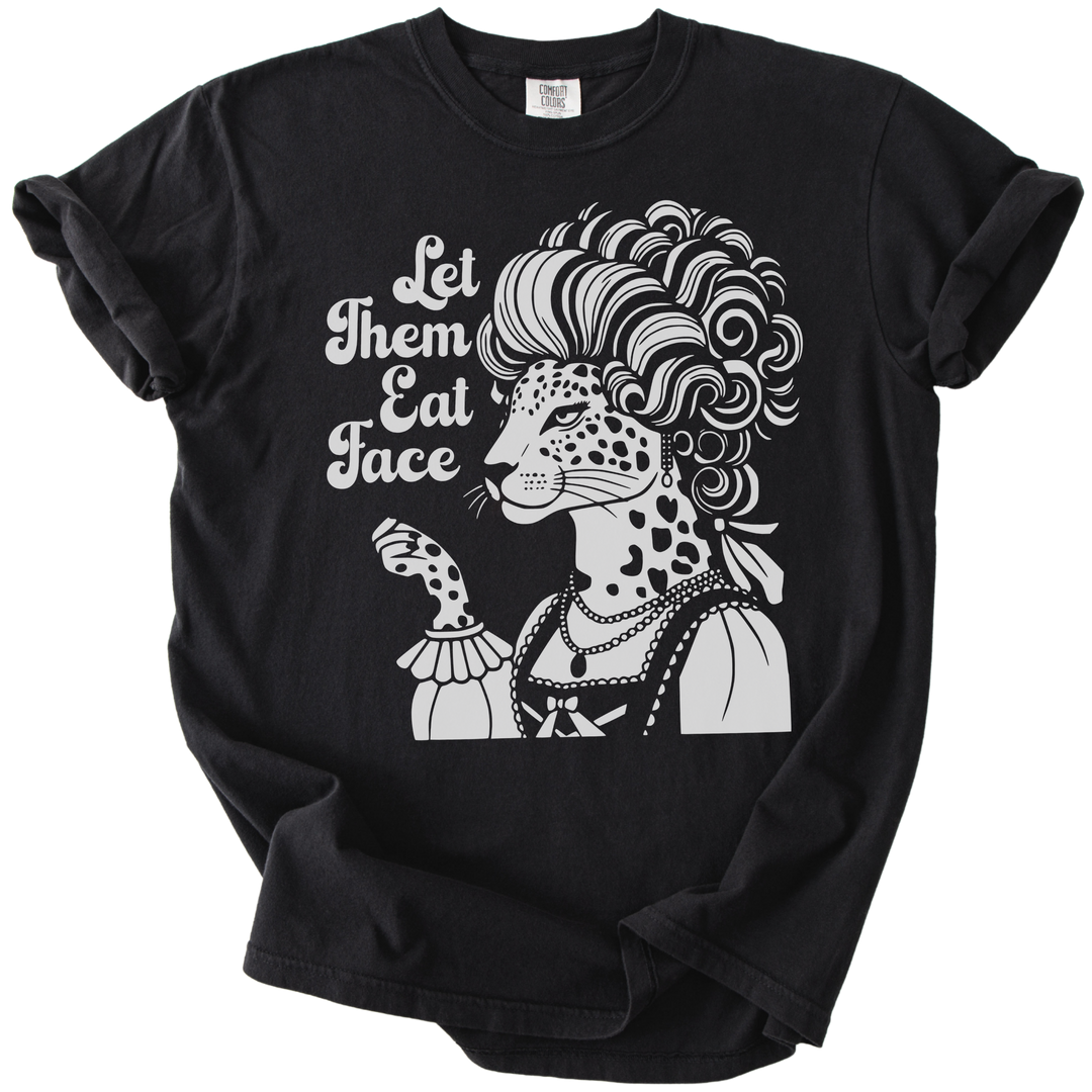 Let Them Eat Face Leopard Tee